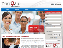 Tablet Screenshot of debtsettlementprocessors.com